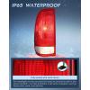 imageNilight Tail light  3rd Third Brake Light Assembly Compatible with 1999 2000 2001 2002 2003 2004 2005 2006 2007 F250 F350 F450 F550 Super Duty Dark Red Taillight with High Mount Brake Rear Cargo LampRedDriver Side