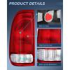 imageNilight Tail light  3rd Third Brake Light Assembly Compatible with 1999 2000 2001 2002 2003 2004 2005 2006 2007 F250 F350 F450 F550 Super Duty Dark Red Taillight with High Mount Brake Rear Cargo LampRedPair