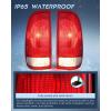 imageNilight Tail light  3rd Third Brake Light Assembly Compatible with 1999 2000 2001 2002 2003 2004 2005 2006 2007 F250 F350 F450 F550 Super Duty Dark Red Taillight with High Mount Brake Rear Cargo LampRedPair