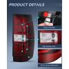 imageNilight Taillight Assembly Compatible With 2007 2008 2009 2010 2011 2012 2013 2014 Chevy Chevrolet Tahoe Suburban Tail Lights Rear Lamps Replacement Passenger Side Dark RedSmokePassenger Side