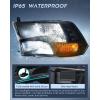 imageNilight Taillight Assembly Compatible with 2009 2010 2011 2012 2013 2014 2015 2016 2017 2018 Dodge Ram 1500 20102018 Ram 2500 3500 Incandescent Type Upgrade LED Tail Lights Rear Brake LampsBlack Housing  Clear Reflector