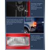 imageNilight Taillight Assembly Compatible with 2009 2010 2011 2012 2013 2014 2015 Honda Pilot Red Clear Tail Lights Rear Lamp Replacement OE Style Driver Side wBulbsRed