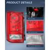 imageNilight Taillight Assembly Compatible with 2009 2010 2011 2012 2013 2014 2015 Honda Pilot Red Clear Tail Lights Rear Lamp Replacement OE Style Driver Side wBulbsRed