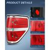 imageNilight Taillight Assembly Compatible with 2009 2010 2011 2012 2013 2014 Ford F150 Incandescent Type Styleside Upgrade LED Tube tail lights Rear Brake LampsChromePassenger Side