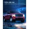 imageNilight Taillight Assembly Compatible with 2009 2010 2011 2012 2013 2014 Ford F150 Incandescent Type Styleside Upgrade LED Tube tail lights Rear Brake LampsChrome Housing  Amber Reflector