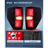 imageNilight Taillight Assembly Compatible with 2009 2010 2011 2012 2013 2014 Ford F150 Incandescent Type Styleside Upgrade LED Tube tail lights Rear Brake LampsLED SmokeC Shape