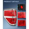 imageNilight Taillight Assembly Compatible with 2009 2010 2011 2012 2013 2014 Ford F150 Incandescent Type Styleside Upgrade LED Tube tail lights Rear Brake LampsChromeDriver Side