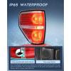 imageNilight Taillight Assembly Compatible with 2009 2010 2011 2012 2013 2014 Ford F150 Incandescent Type Styleside Upgrade LED Tube tail lights Rear Brake LampsChromeDriver Side