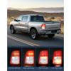 imageNilight Taillight Assembly Compatible with 2019 2020 2021 2022 2023 Dodge Ram 2500 20192023 Dodge Ram 3500 Red Bezel Tail Light OE Style Rear Lamp Replacement Driver and Passenger SideDriver Side