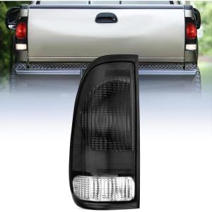 imageNilight Tail light  3rd Third Brake Light Assembly Compatible with 1999 2000 2001 2002 2003 2004 2005 2006 2007 F250 F350 F450 F550 Super Duty Dark Red Taillight with High Mount Brake Rear Cargo LampSmokeDriver Side
