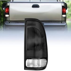 imageNilight Tail light  3rd Third Brake Light Assembly Compatible with 1999 2000 2001 2002 2003 2004 2005 2006 2007 F250 F350 F450 F550 Super Duty Dark Red Taillight with High Mount Brake Rear Cargo LampSmokePassenger Side