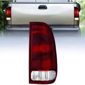 imageNilight Tail light  3rd Third Brake Light Assembly Compatible with 1999 2000 2001 2002 2003 2004 2005 2006 2007 F250 F350 F450 F550 Super Duty Dark Red Taillight with High Mount Brake Rear Cargo LampDark RedPassenger Side