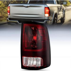 imageNilight Taillight Assembly Compatible with 2009 2010 2011 2012 2013 2014 2015 2016 2017 2018 Dodge Ram 1500 20102018 Ram 2500 3500 Incandescent Type Upgrade LED Tail Lights Rear Brake LampsDark RedPassenger Side