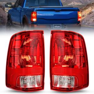 imageNilight Taillight Assembly Compatible with 2009 2010 2011 2012 2013 2014 2015 2016 2017 2018 Dodge Ram 1500 20102018 Ram 2500 3500 Incandescent Type Upgrade LED Tail Lights Rear Brake LampsRed