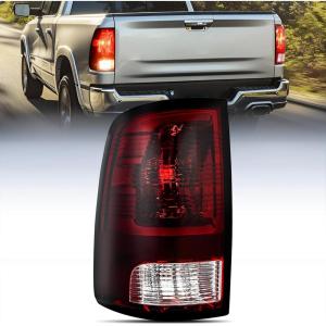 imageNilight Taillight Assembly Compatible with 2009 2010 2011 2012 2013 2014 2015 2016 2017 2018 Dodge Ram 1500 20102018 Ram 2500 3500 Incandescent Type Upgrade LED Tail Lights Rear Brake LampsDark RedDriver Side