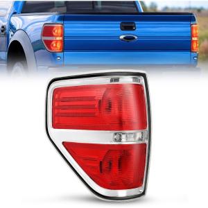 imageNilight Taillight Assembly Compatible with 2009 2010 2011 2012 2013 2014 Ford F150 Incandescent Type Styleside Upgrade LED Tube tail lights Rear Brake LampsChromeDriver Side