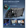imageNilight Headlight Assembly 2009 2010 2011 2012 2013 2014 2015 2016 2017 2018 Ram 1500 2500 3500 Pickup Quad Headlamp Assembly Replacement Black Housing Amber Corner Clear LensOnly for Quad ModelsChrome Housing  Amber Reflector