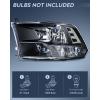 imageNilight Headlight Assembly 2009 2010 2011 2012 2013 2014 2015 2016 2017 2018 Ram 1500 2500 3500 Pickup Quad Headlamp Assembly Replacement Black Housing Amber Corner Clear LensOnly for Quad ModelsBlack Housing  Clear Reflector