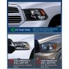 imageNilight Headlight Assembly 2009 2010 2011 2012 2013 2014 2015 2016 2017 2018 Ram 1500 2500 3500 Pickup Quad Headlamp Assembly Replacement Black Housing Amber Corner Clear LensOnly for Quad ModelsBlack Housing  Amber Reflector wTaillight