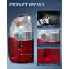 imageNilight Taillight Assembly Compatible with 1995 1996 1997 1998 1999 2000 Toyota Tacoma Rear Tail Light Lamp Replacement OE Style Driver Side and Passenger SideRed Clear Lens