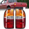 imageNilight Taillight Assembly Compatible with 1995 1996 1997 1998 1999 2000 Toyota Tacoma Rear Tail Light Lamp Replacement OE Style Driver Side and Passenger SideRed Amber Clear Lens