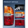 imageNilight Taillight Assembly Compatible with 1995 1996 1997 1998 1999 2000 Toyota Tacoma Rear Tail Light Lamp Replacement OE Style Driver Side and Passenger SideRed Amber Clear Lens