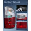 imageNilight Taillight Assembly Compatible with 1995 1996 1997 1998 1999 2000 Toyota Tacoma Rear Tail Light Lamp Replacement OE Style Driver Side and Passenger SideRed Clear Lens
