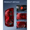 imageNilight Taillight Assembly Compatible with 2007 2008 Dodge Ram 1500 2007 2008 2009 Dodge Ram 2500 3500 Rear Lamp Replacement OE Style Driver Side and Passenger Side Dark Red LensBlack Housing  Amber Reflector wTaillight