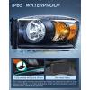 imageNilight Taillight Assembly Compatible with 2007 2008 Dodge Ram 1500 2007 2008 2009 Dodge Ram 2500 3500 Rear Lamp Replacement OE Style Driver Side and Passenger Side Dark Red LensBlack Housing  Amber Reflector