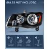 imageNilight Taillight Assembly Compatible with 2011 2012 2013 2014 2015 2016 Chrysler Town amp Country with LED Type Taillights Only Rear Lamp OE Style Driver SideBlack Housing  Amber Reflector
