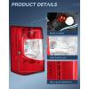 imageNilight Taillight Assembly Compatible with 2011 2012 2013 2014 2015 2016 Chrysler Town amp Country with LED Type Taillights Only Rear Lamp OE Style Driver SidePairChrysler TownCountry