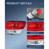 imageNilight Taillight Assembly Compatible with 2014 2015 2016 2017 2018 2019 2020 Jeep Grand Cherokee LaredoLimitedOverlandSummit Tail Lights Inner Driver Side wBulbsOuter Passenger Side