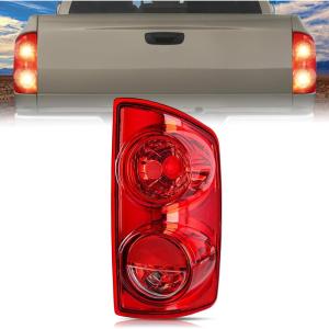 imageNilight Taillight Assembly Compatible with 2007 2008 Dodge Ram 1500 2007 2008 2009 Dodge Ram 2500 3500 Rear Lamp Replacement OE Style Driver Side and Passenger Side Dark Red LensRedPassenger Side