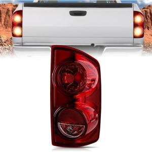imageNilight Taillight Assembly Compatible with 2007 2008 Dodge Ram 1500 2007 2008 2009 Dodge Ram 2500 3500 Rear Lamp Replacement OE Style Driver Side and Passenger Side Dark Red LensSmoke RedPassenger Side