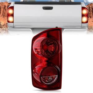 imageNilight Taillight Assembly Compatible with 2007 2008 Dodge Ram 1500 2007 2008 2009 Dodge Ram 2500 3500 Rear Lamp Replacement OE Style Driver Side and Passenger Side Dark Red LensSmoke RedDriver Side
