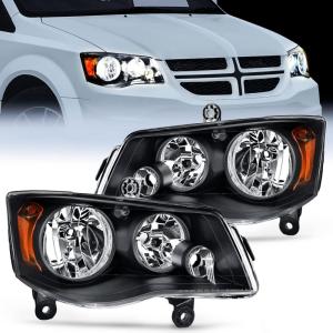 imageNilight Taillight Assembly Compatible with 2011 2012 2013 2014 2015 2016 Chrysler Town amp Country with LED Type Taillights Only Rear Lamp OE Style Driver SideBlack Housing  Amber Reflector