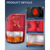 imageNilight Taillight Assembly Compatible with 1993 1994 1995 1996 1997 Ford Ranger Dark Red Tail Light OE Style Rear Lamp Replacement Driver SideRedDriver Side