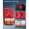 imageNilight Taillight Assembly Compatible with 1993 1994 1995 1996 1997 Ford Ranger Dark Red Tail Light OE Style Rear Lamp Replacement Driver SideRedPassenger Side