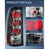 imageNilight Taillight Assembly Compatible with 1999 2000 2001 2002 Chevy Silverado 1999 2000 2001 2002 2003 2004 2005 2006 GMC Sierra Tail Rear Light Fleetside OE Style Driver Side Red BorderSmoke Lens