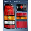 imageNilight Taillight Assembly Compatible with 1999 2000 2001 2002 Chevy Silverado 1999 2000 2001 2002 2003 2004 2005 2006 GMC Sierra Tail Rear Light Fleetside OE Style Driver Side Red BorderBlack BorderPassenger Side