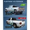 imageNilight Taillight Assembly Compatible with 1999 2000 2001 2002 Chevy Silverado 1999 2000 2001 2002 2003 2004 2005 2006 GMC Sierra Tail Rear Light Fleetside OE Style Driver Side Red BorderSmoke Lens
