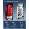 imageNilight Taillight Assembly Compatible with 1999 2000 2001 2002 Chevy Silverado 1999 2000 2001 2002 2003 2004 2005 2006 GMC Sierra Tail Rear Light Fleetside OE Style Driver Side Red BorderRed Lens