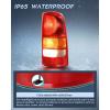 imageNilight Taillight Assembly Compatible with 1999 2000 2001 2002 Chevy Silverado 1999 2000 2001 2002 2003 2004 2005 2006 GMC Sierra Tail Rear Light Fleetside OE Style Driver Side Red BorderRed BorderPassenger Side
