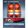 imageNilight Taillight Assembly Compatible with 1999 2000 2001 2002 Chevy Silverado 1999 2000 2001 2002 2003 2004 2005 2006 GMC Sierra Tail Rear Light Fleetside OE Style Driver Side Red BorderBlack BorderPair