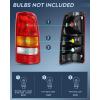imageNilight Taillight Assembly Compatible with 1999 2000 2001 2002 Chevy Silverado 1999 2000 2001 2002 2003 2004 2005 2006 GMC Sierra Tail Rear Light Fleetside OE Style Driver Side Red BorderRed BorderPassenger Side
