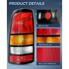 imageNilight Taillight Assembly Compatible with 1999 2000 2001 2002 Chevy Silverado 1999 2000 2001 2002 2003 2004 2005 2006 GMC Sierra Tail Rear Light Fleetside OE Style Driver Side Red BorderBlack BorderPair