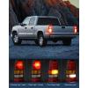 imageNilight Taillight Assembly Compatible with 1999 2000 2001 2002 Chevy Silverado 1999 2000 2001 2002 2003 2004 2005 2006 GMC Sierra Tail Rear Light Fleetside OE Style Driver Side Red BorderBlack BorderPair