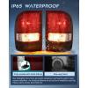 imageNilight Taillight Assembly Compatible with 2001 2002 2003 2004 2005 2006 2007 2008 2009 2010 2011 Ford Ranger without STX Model Rear Lamp OE Style Driver and Passenger Side Red LensDark Red