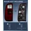 imageNilight Taillight Assembly Compatible with 2008 2009 2010 2011 2012 2013 2014 2015 2016 Ford F250 F350 F450 Super Duty Incandescent Type Upgrade LED Tube Tail Lights Rear Brake LampsDark RedDriver Side