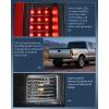 imageNilight Taillight Assembly Compatible with 2008 2009 2010 2011 2012 2013 2014 2015 2016 Ford F250 F350 F450 Super Duty Incandescent Type Upgrade LED Tube Tail Lights Rear Brake LampsLED BlackRed C ShapePair